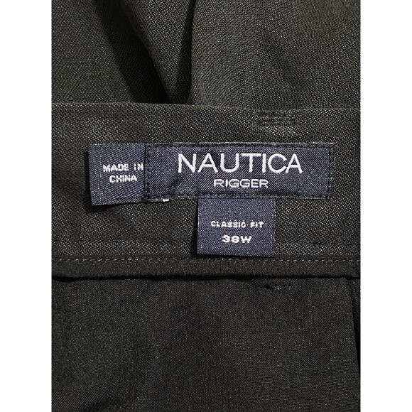 NWT Nautica Rigger shorts size 38 Silk Linen 9" inseam mens Black - Picture 6 of 7